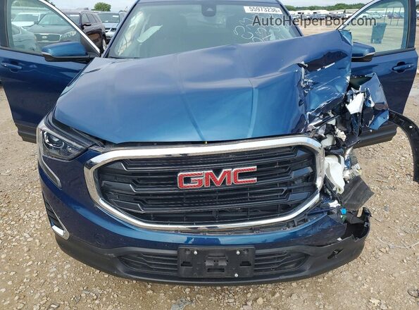 3GKALTEV4LL317373 2020 GMC TERRAIN Blue Vista del compartimento del motor