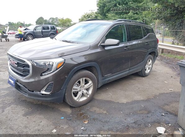 3GKALTEV6LL163443 2020 GMC TERRAIN Коричневый Передняя левая четверть