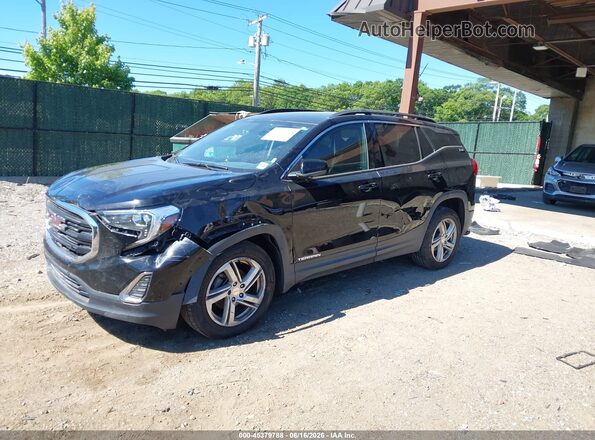 3GKALTEV7JL330079 2018 GMC TERRAIN Black Առջևի ձախ երեք քառորդ տեսարան