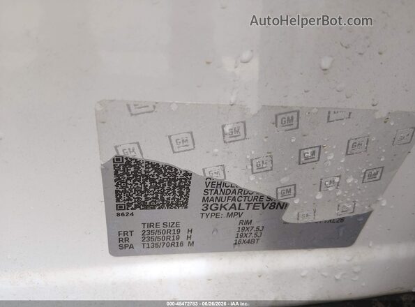 3GKALTEV8NL235407 2022 GMC TERRAIN Белый Вид подкапотного пространства