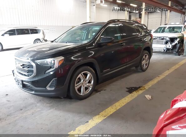 3GKALTEX7KL102909 2019 GMC TERRAIN Black Առջևի ձախ երեք քառորդ տեսարան