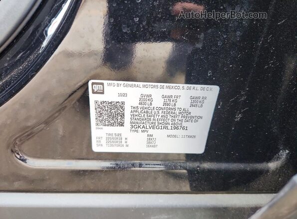 3GKALVEG1RL196761 2024 GMC TERRAIN Black Vista del compartimento del motor