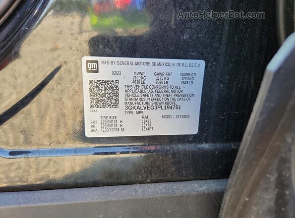 3GKALVEG3PL194751 2023 GMC TERRAIN Black 