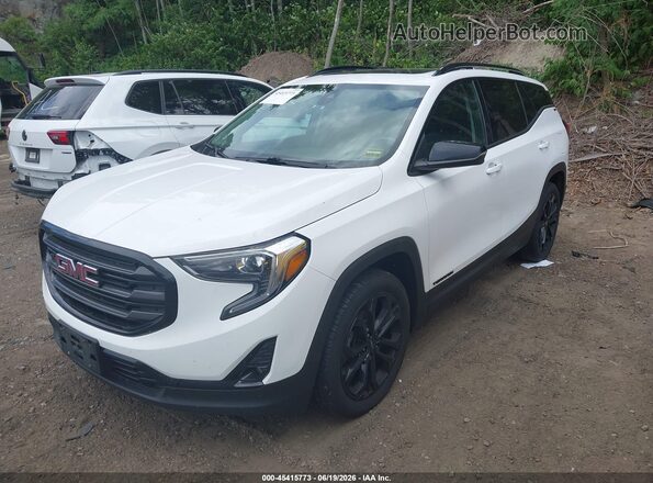 3GKALVEV0ML351713 2021 GMC TERRAIN White წინა მარცხენა ხედი სამი მეოთხედიდან
