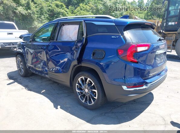 3GKALVEV2NL153586 2022 GMC TERRAIN Blue Trasero izquierdo
