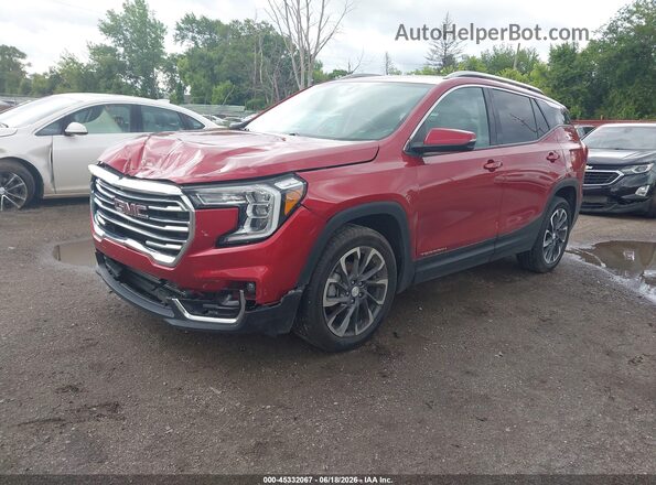 3GKALVEV5NL144199 2022 GMC TERRAIN Red Առջևի ձախ երեք քառորդ տեսարան