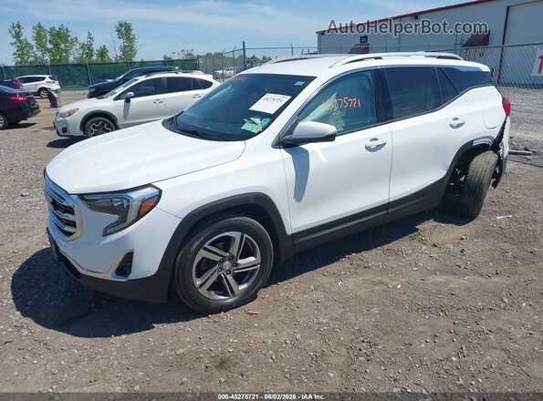 3GKALVEV8LL109752 2020 GMC TERRAIN White წინა მარცხენა ხედი სამი მეოთხედიდან