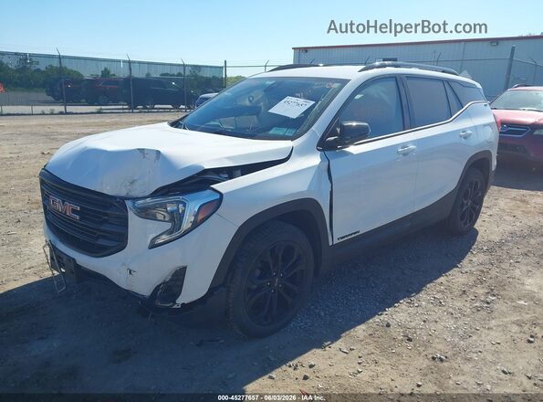 3GKALVEV8LL204599 2020 GMC TERRAIN White Առջևի ձախ երեք քառորդ տեսարան