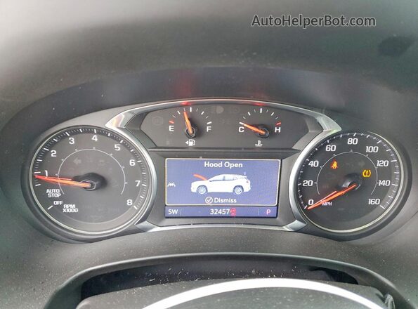3GKALVEV8ML350518 2021 GMC TERRAIN White Widok zestawu wskaźników
