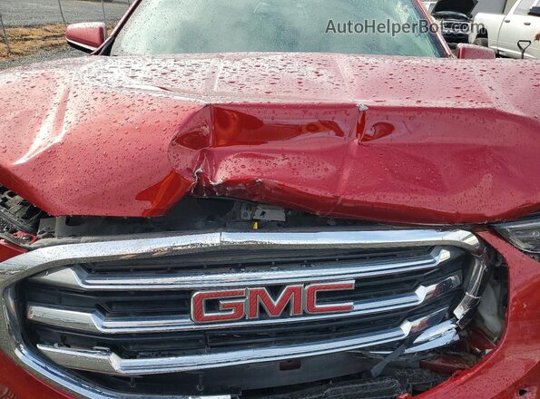 3GKALVEVXKL236159 2019 GMC TERRAIN Burgundy ძრავის განყოფილების ხედი