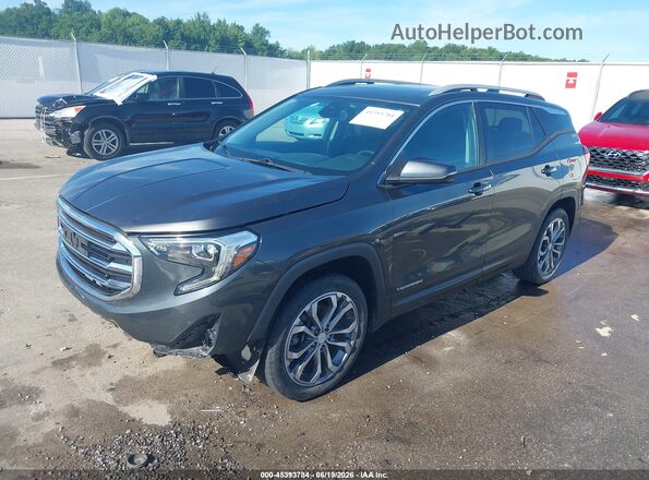 3GKALVEX2JL133950 2018 GMC TERRAIN Gray წინა მარცხენა ხედი სამი მეოთხედიდან