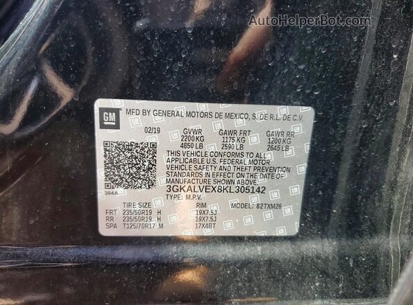 3GKALVEX8KL305142 2019 GMC TERRAIN Black Вид підкапотного простору