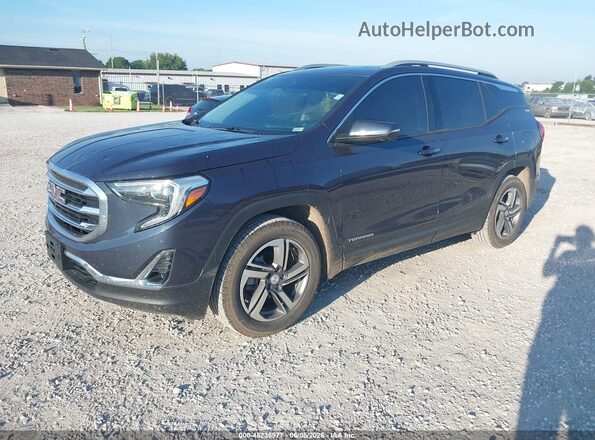 3GKALWEU8KL307310 2019 GMC TERRAIN Blue Առջևի ձախ երեք քառորդ տեսարան