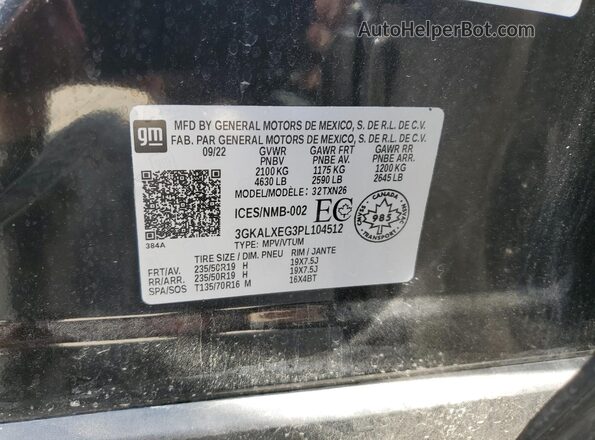 3GKALXEG3PL104512 2023 GMC TERRAIN Black სალონის 360-გრადუსიანი ხედი