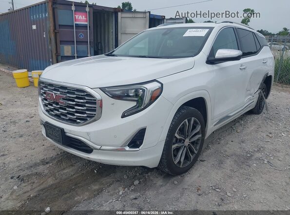 3GKALXEX5JL160961 2018 GMC TERRAIN White Առջևի ձախ երեք քառորդ տեսարան