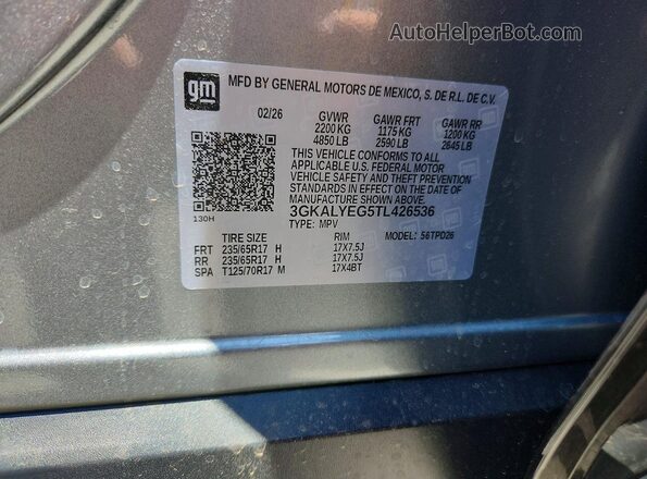3GKALYEG5TL426536 2026 GMC TERRAIN Silver Vista del compartimento del motor