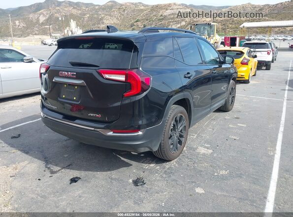 3GKALYEV4NL299263 2022 GMC TERRAIN Черный Задняя правая четверть