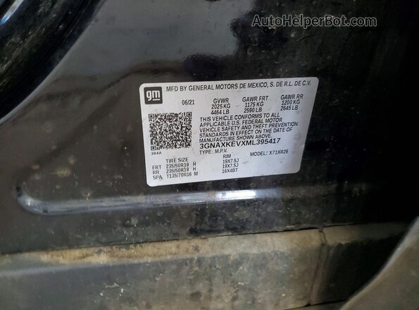 3GMAXKEVXML395417 2021 CHEVROLET EQUINOX Black Вид підкапотного простору