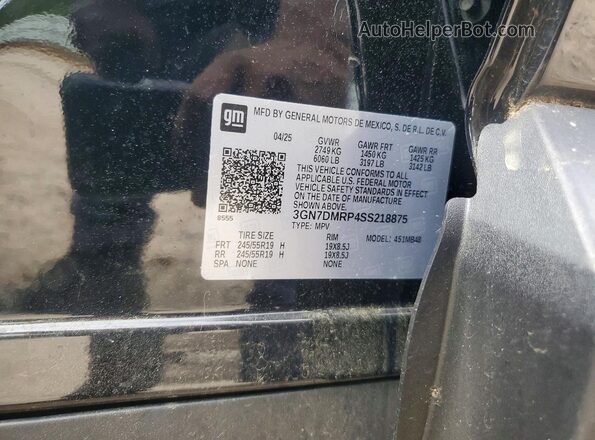 3GN7DMRP4SS218875 2025 CHEVROLET EQUINOX Black Вид наклейки з VIN-кодом