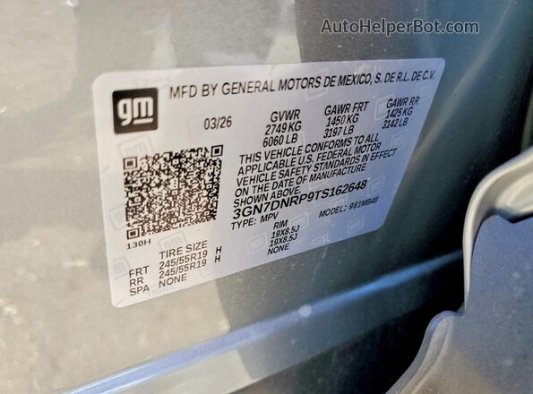 3GN7DNRP9TS162648 2026 CHEVROLET EQUINOX Gray 
