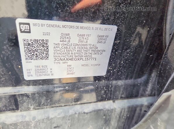 3GNAXHEGXPL157771 2023 CHEVROLET EQUINOX Black VIN sticker view