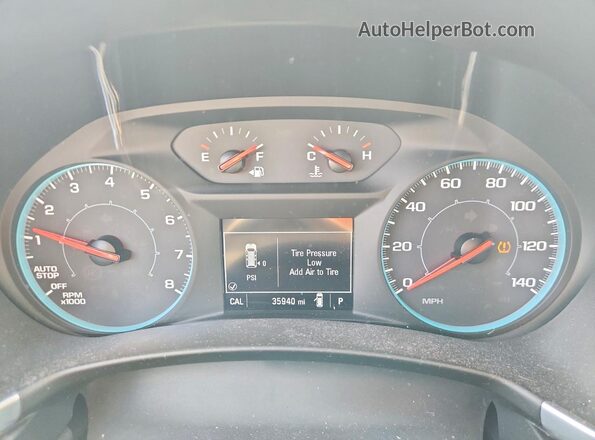 3GNAXHEV2LS702456 2020 CHEVROLET EQUINOX Gray Вид щитка приладів