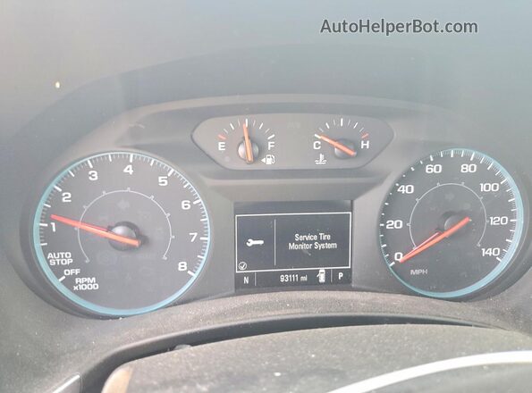 3GNAXHEV5LS703150 2020 CHEVROLET EQUINOX Silver Instrument cluster view