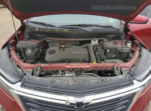 3GNAXJEV7NL101340 2022 CHEVROLET EQUINOX Red Vista del compartimento del motor