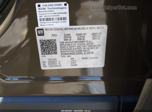 3GNAXKEG0RL112676 2024 CHEVROLET EQUINOX Brown Вид підкапотного простору