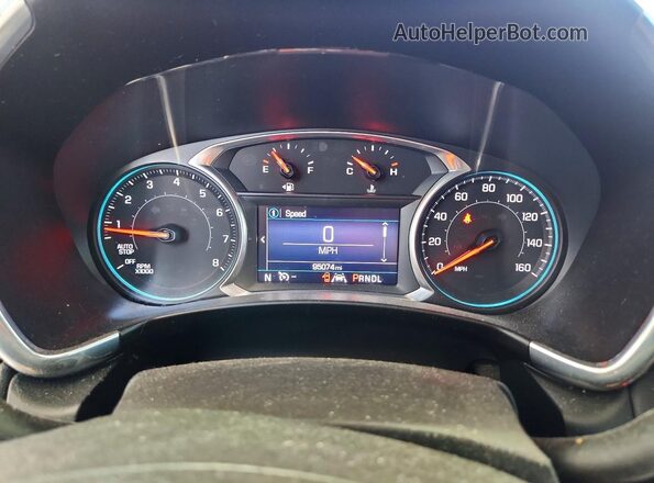 3GNAXKEV2MS109338 2021 CHEVROLET EQUINOX Blue ხელსაწყოთა პანელის ხედი