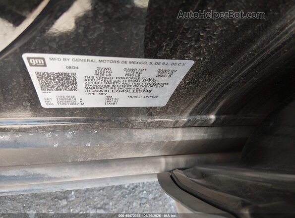 3GNAXLEG4SL125748 2025 CHEVROLET EQUINOX Black Widok komory silnika