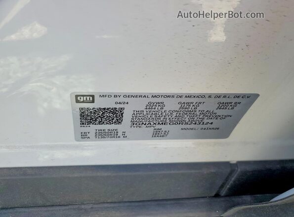 3GNAXMEG0RS243124 2024 CHEVROLET EQUINOX White 
