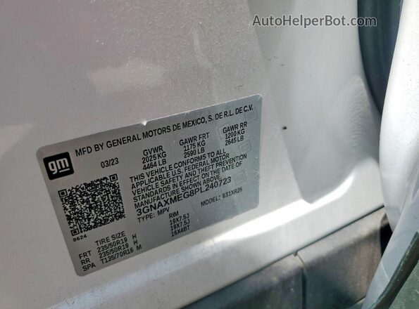 3GNAXMEG8PL240723 2023 CHEVROLET EQUINOX Белый Вид подкапотного пространства