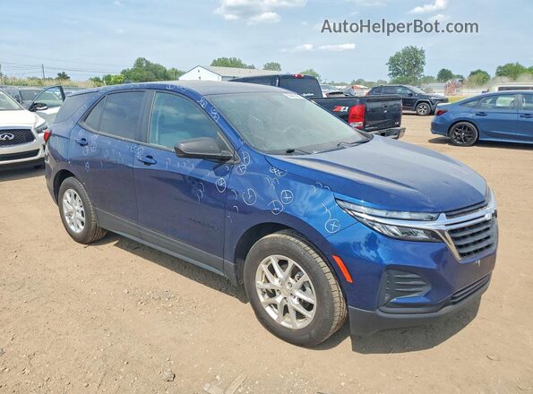 3GNAXSEV2NS167242 2022 CHEVROLET EQUINOX Blue Передня права чверть