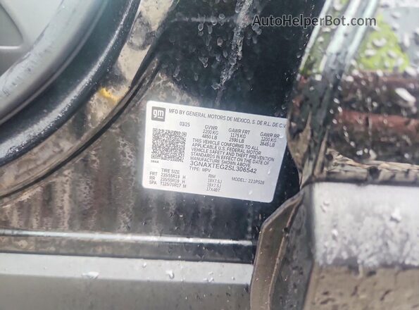 3GNAXTEG2SL306542 2025 CHEVROLET EQUINOX Black Вид наклейки з VIN-кодом