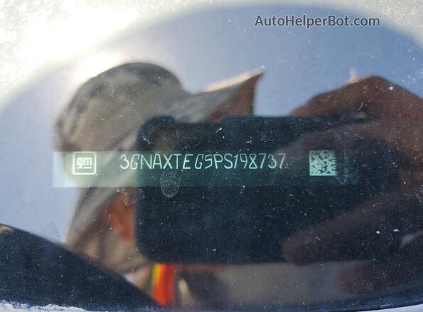 3GNAXTEG5PS198737 2023 CHEVROLET EQUINOX Серебряный Вид наклейки с VIN-кодом