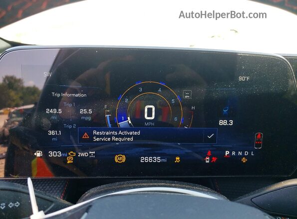 3GNAXTEG8SL146361 2025 CHEVROLET EQUINOX Silver Instrument cluster view
