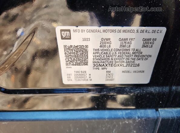 3GNAXTEGXRL202116 2024 CHEVROLET EQUINOX Black 