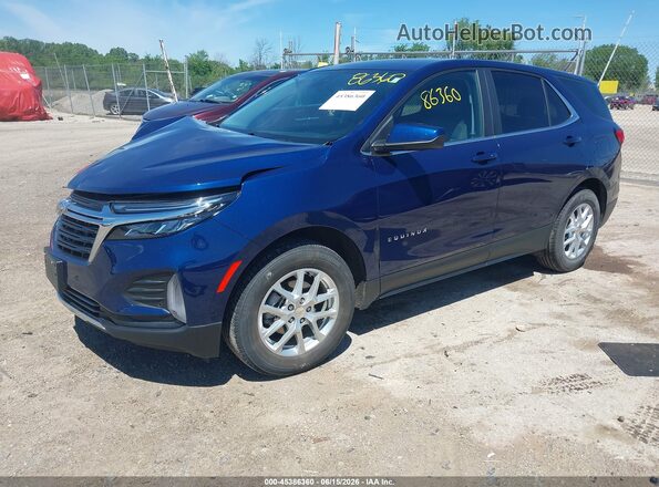 3GNAXUEV5NL296887 2022 CHEVROLET EQUINOX Blue წინა მარცხენა ხედი სამი მეოთხედიდან