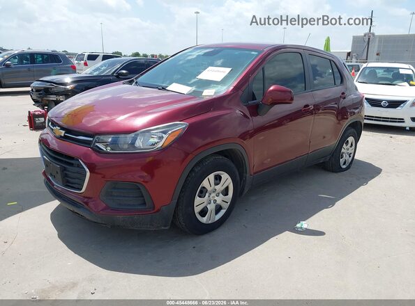 3GNCJKSB3HL273475 2017 CHEVROLET TRAX Темно-бордовый Передняя левая четверть