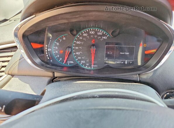 3GNCJLSB3JL185814 2018 CHEVROLET TRAX Burgundy Instrument cluster view