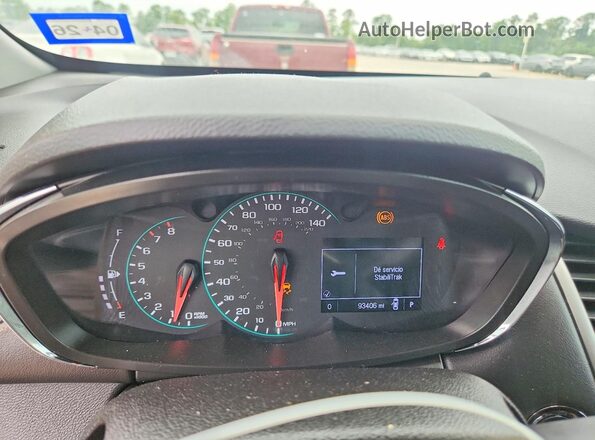 3GNCJLSB3KL136226 2019 CHEVROLET TRAX Silver Widok zestawu wskaźników