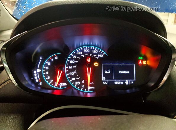 3GNCJLSB3KL176810 2019 CHEVROLET TRAX Blue Вид щитка приладів