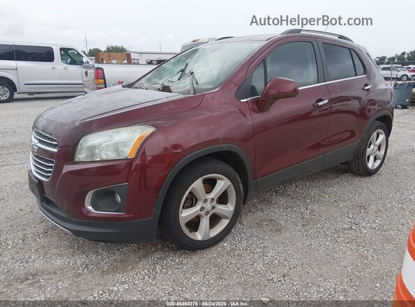 3GNCJMSB3GL164685 2016 CHEVROLET TRAX Maroon Առջևի ձախ երեք քառորդ տեսարան