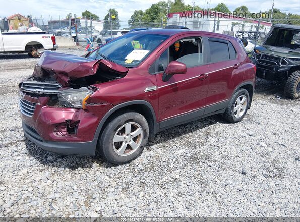 3GNCJNSB7GL218429 2016 CHEVROLET TRAX Burgundy Առջևի ձախ երեք քառորդ տեսարան