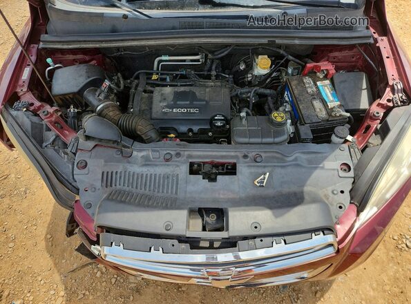 3GNCJPSB6GL189467 2016 CHEVROLET TRAX Burgundy Vista del compartimento del motor