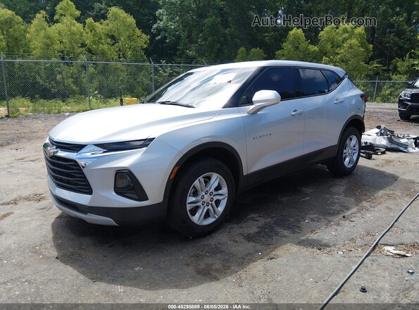 3GNKBBRA0MS503446 2021 CHEVROLET BLAZER Silver წინა მარცხენა ხედი სამი მეოთხედიდან