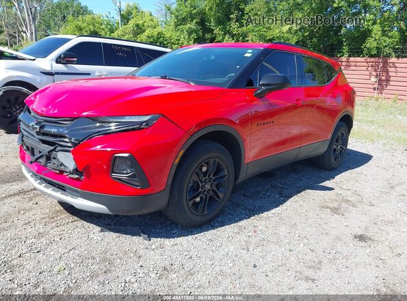 3GNKBBRA3MS548526 2021 CHEVROLET BLAZER Red Առջևի ձախ երեք քառորդ տեսարան