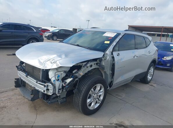 3GNKBBRA4MS545277 2021 CHEVROLET BLAZER Silver წინა მარცხენა ხედი სამი მეოთხედიდან