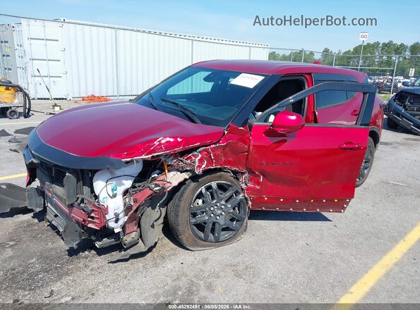 3GNKBCR41MS574381 2021 CHEVROLET BLAZER Red Передня ліва чверть